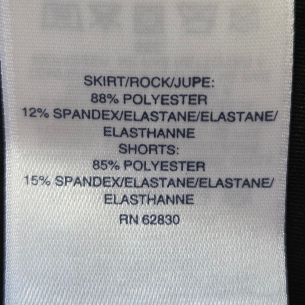 Lands' End 3X Sport Skirt/Skort Pull On Stretch Back Pocket Black White Leaf - Picture 15 of 16